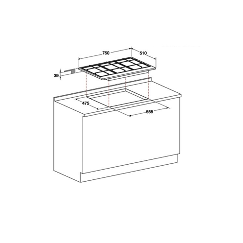 PK760RFXHA - Hotpoint Ariston Piano cottura da 75 cm 5 fuochi PK 760 RF X  /HA - Hotpoint Ariston