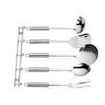 PINTI INOX  Quintiglia Set mestolame in acciaio inox linea Ellisse con asta 7805219Ba