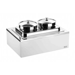 Pintinox 511B5556 Zuppiera 2 stazioni riscaldata Bianca Buffet